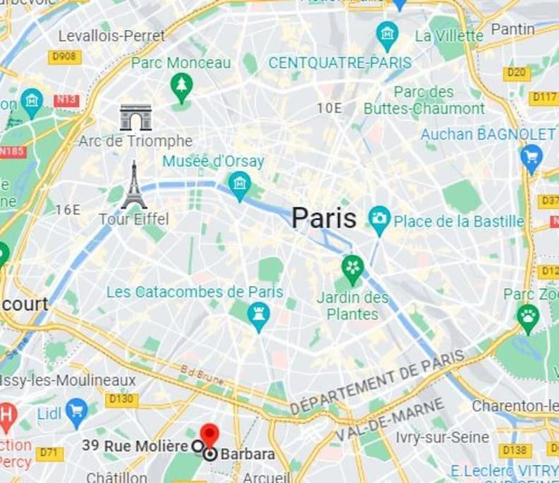 Magnifique Duplex 45 M2 Aux Portes De Paris Metro Barbara A 30Mn Expo Porte De Versailles Монруж Екстериор снимка